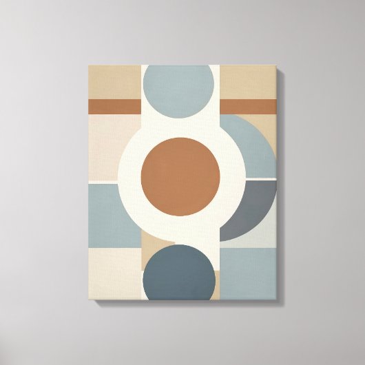 幾何学円モダン抽象芸術キャンバスのウォールアート キャンバスプリント (正面)