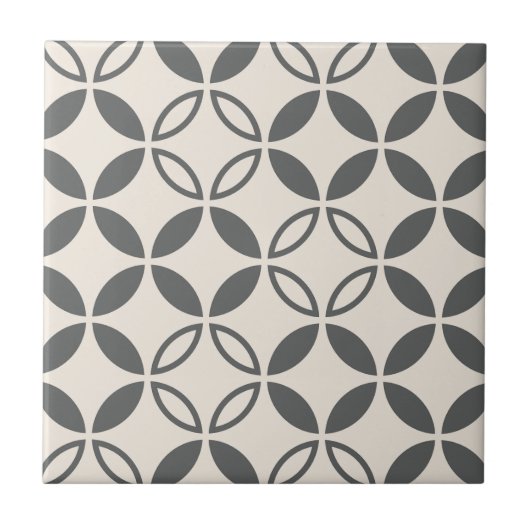 幾何学円模様加飾セラミックタイル タイル (正面)