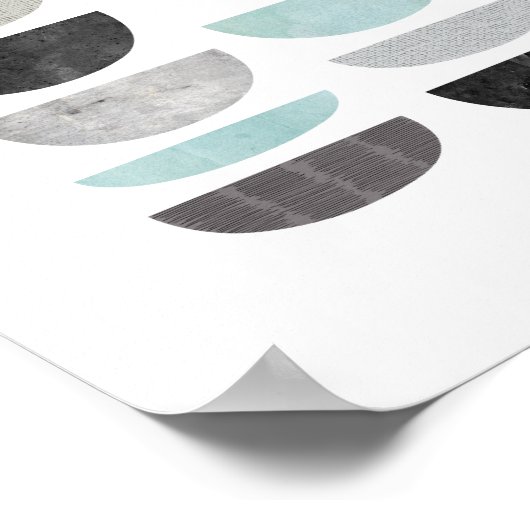 幾何学北欧抽象芸術モダンアートプリント ポスター (角)