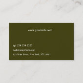 幾何学台所用品ケータリング料理シェフ 名刺 (裏面)