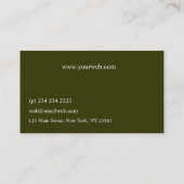 幾何学台所用品ケータリング料理シェフ 名刺 (裏面)