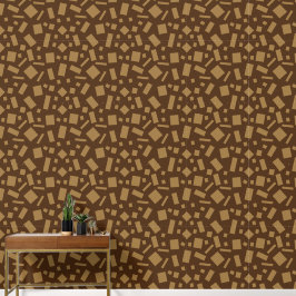 幾何学四角形と長方形ブラウン青銅 壁紙