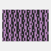 幾何学図形の白黒パターン ラッピングペーパーシート (正面3)