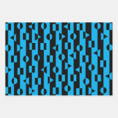 幾何学図形の白黒パターン ラッピングペーパーシート (正面2)