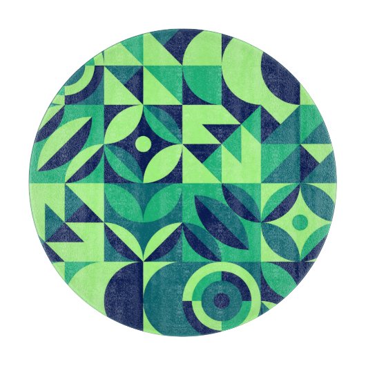 幾何学壁画：モダンヴィンテージデザイン。 カッティングボード (正面)