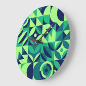 幾何学壁画：モダンヴィンテージデザイン。 ラージ壁時計 (傾斜)