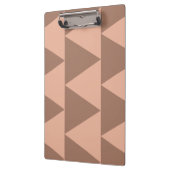 幾何学大きな三角形モチャムースほこりっぽいピンク クリップボード (左)