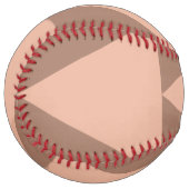 幾何学大きな三角形モチャムースほこりっぽいピンク ソフトボール (正面左)