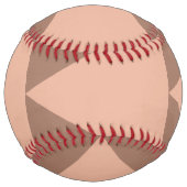 幾何学大きな三角形モチャムースほこりっぽいピンク ソフトボール (裏面)