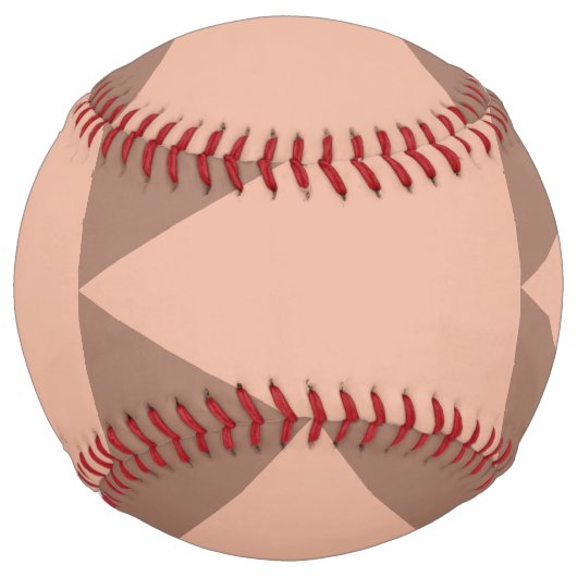 幾何学大きな三角形モチャムースほこりっぽいピンク ソフトボール (正面)