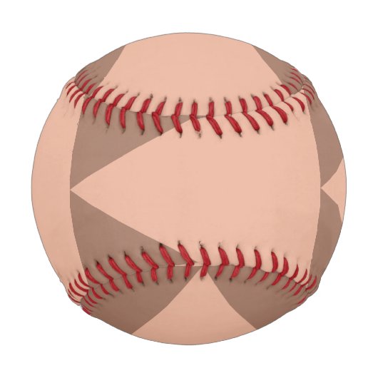 幾何学大きな三角形モチャムースほこりっぽいピンク 野球ボール (正面)