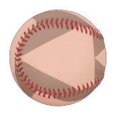 幾何学大きな三角形モチャムースほこりっぽいピンク 野球ボール (正面左)