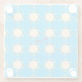 幾何学太陽の円サンダー_コーブ ガラスコースター (裏面)