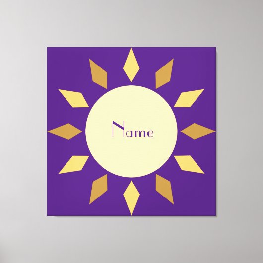 幾何学太陽の円サンダー_コーブ キャンバスプリント (正面)