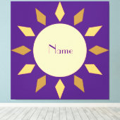 幾何学太陽の円サンダー_コーブ キャンバスプリント (インサイチュ (ウッドフロア))