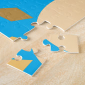 幾何学太陽の円サンダー_コーブ ジグソーパズル (側面)