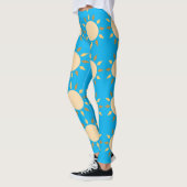 幾何学太陽の円サンダー_コーブ レギンス (左)