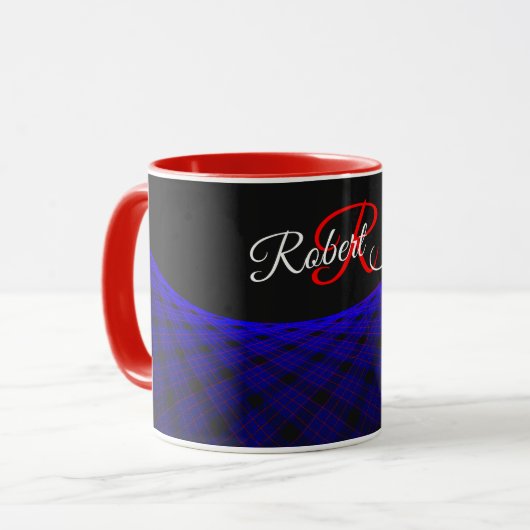 幾何学宇宙カーペット コーヒーマグ マグカップ (正面左)