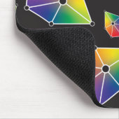 幾何学宝石グラデーションレインボージェムダイヤモンド マウスパッド (コーナー)