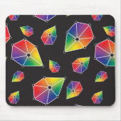 幾何学宝石グラデーションレインボージェムダイヤモンド マウスパッド (正面)