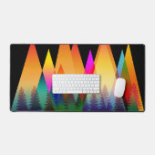 幾何学山三角形カラフル形 デスクマット (キーボード&マウス)