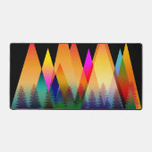 幾何学山三角形カラフル形 デスクマット (正面)