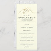 幾何学山脈 |の結婚Rackcard プログラム (正面/裏面)