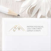 幾何学山脈|金ゴールド |アドレスカスタムの入力 ラベル (インサイチュ)