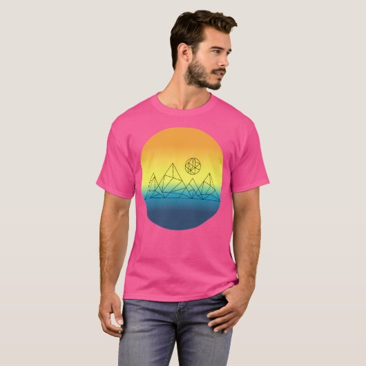 幾何学山脈 Tシャツ (正面フル)