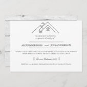 幾何学山 |カスタマイズモダン可能 招待状 (正面/裏面)