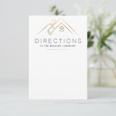 幾何学山 |金ゴールド |方向カスタムカード エンクロージャーカード (スタンド正面)