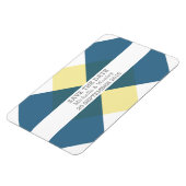 幾何学座標系の日付を保存するマグネットブルー黄色 マグネット (左側)