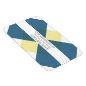 幾何学座標系の日付を保存するマグネットブルー黄色 マグネット (右側)