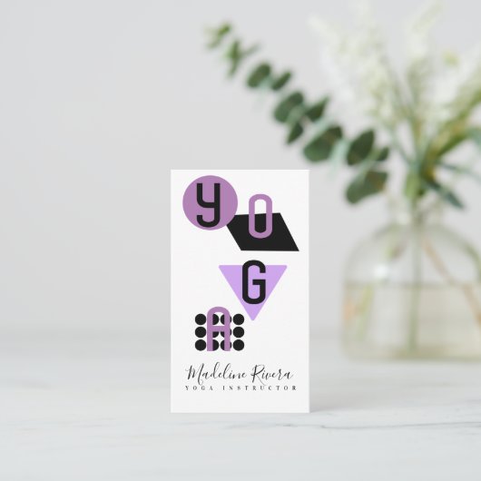 幾何学形状ヨガインストラクター名刺 名刺 (スタンド正面)