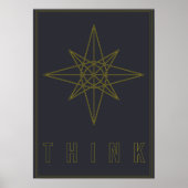 幾何学折り紙スターの肯定ポスター ポスター (正面)