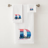 幾何学文字Dコーラルピンクモノグラムホワイト バスタオルセット (インサイチュ)