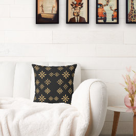 幾何学星状の花びらの繰り返し クッション