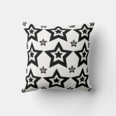 幾何学星黒と白 クッション (裏面)
