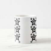 幾何学星黒と白 コーヒーマグカップ (中央)