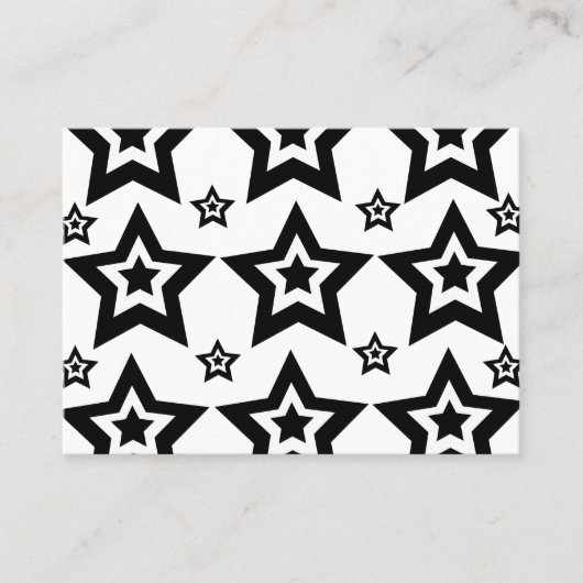 幾何学星黒と白 名刺 (正面)