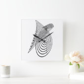 幾何学時計 スクエア壁時計 (ホーム)