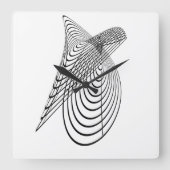 幾何学時計 スクエア壁時計 (正面)