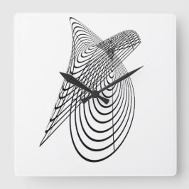 幾何学時計 スクエア壁時計