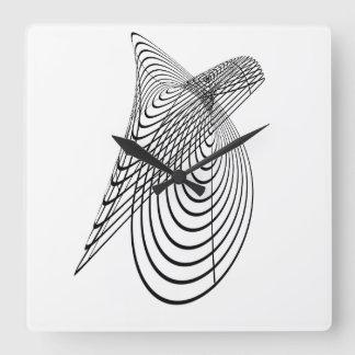 幾何学時計 スクエア壁時計