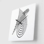 幾何学時計 スクエア壁時計 (傾斜)