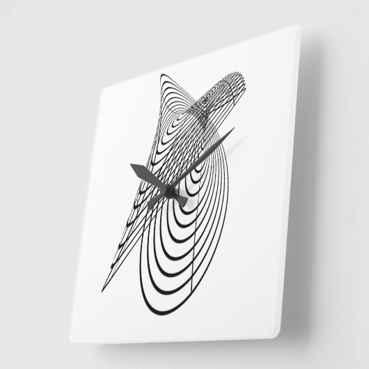 幾何学時計 スクエア壁時計 (傾斜)