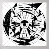 幾何学曼荼羅パターン ポスター (正面)