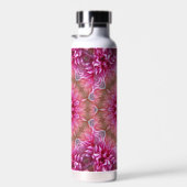 幾何学曼荼羅ピンク色の花パターン–67545 ウォーターボトル (右面)