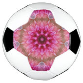 幾何学曼荼羅ピンク色の花パターン–67545 サッカーボール (回転)