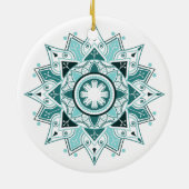 幾何学曼荼羅、木 セラミックオーナメント (裏面)